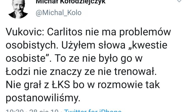 Aleksandar Vuković o ''KWESTIACH OSOBISTYCH'' Carlitosa :D